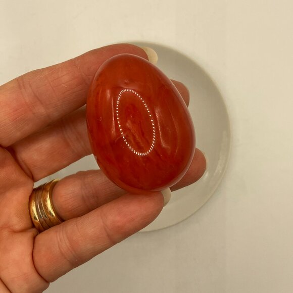 TWO Genuine Cherry Quartz Eggs Natural Quartz Solid Quartz EggS NEW - Picture 1 of 8